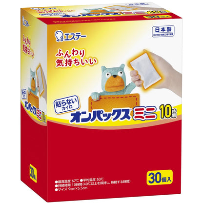 【まとめ買い】貼らないオンパックスミニ３０Ｐ 容量30ｺ×16点セット エステー カイロ