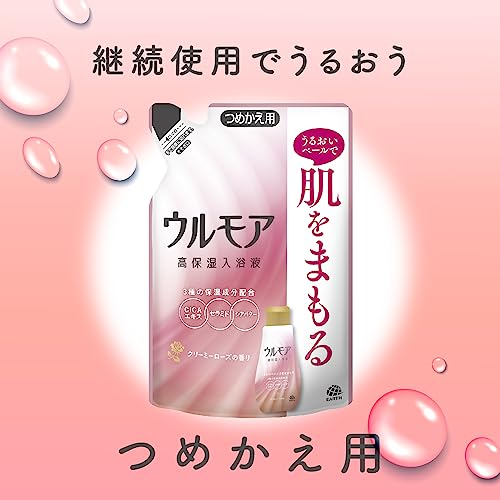 【まとめ買い】ウルモア高保湿入浴液クリーミーローズの香りつめかえ 容量480ML×12点セット アース製薬 入浴剤