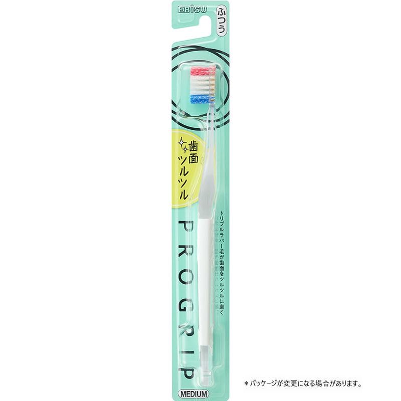 【まとめ買い】Ｂ－８０８９Ｍ　プログリップハブラシＴＹＰＥ２　ふつう 容量1ホン×12点セット エビス 歯ブラシ