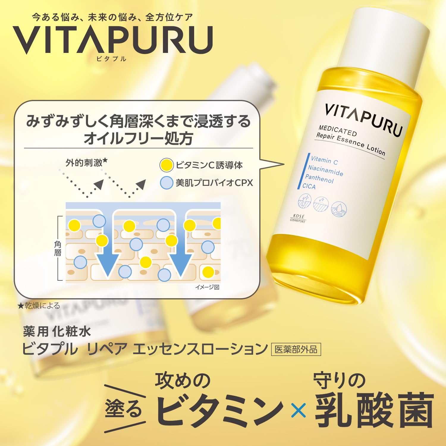 【まとめ買い】ビタプル　リペア　エッセンスローション 容量200ML×6点セット コーセーコスメポート 化粧水・ローション