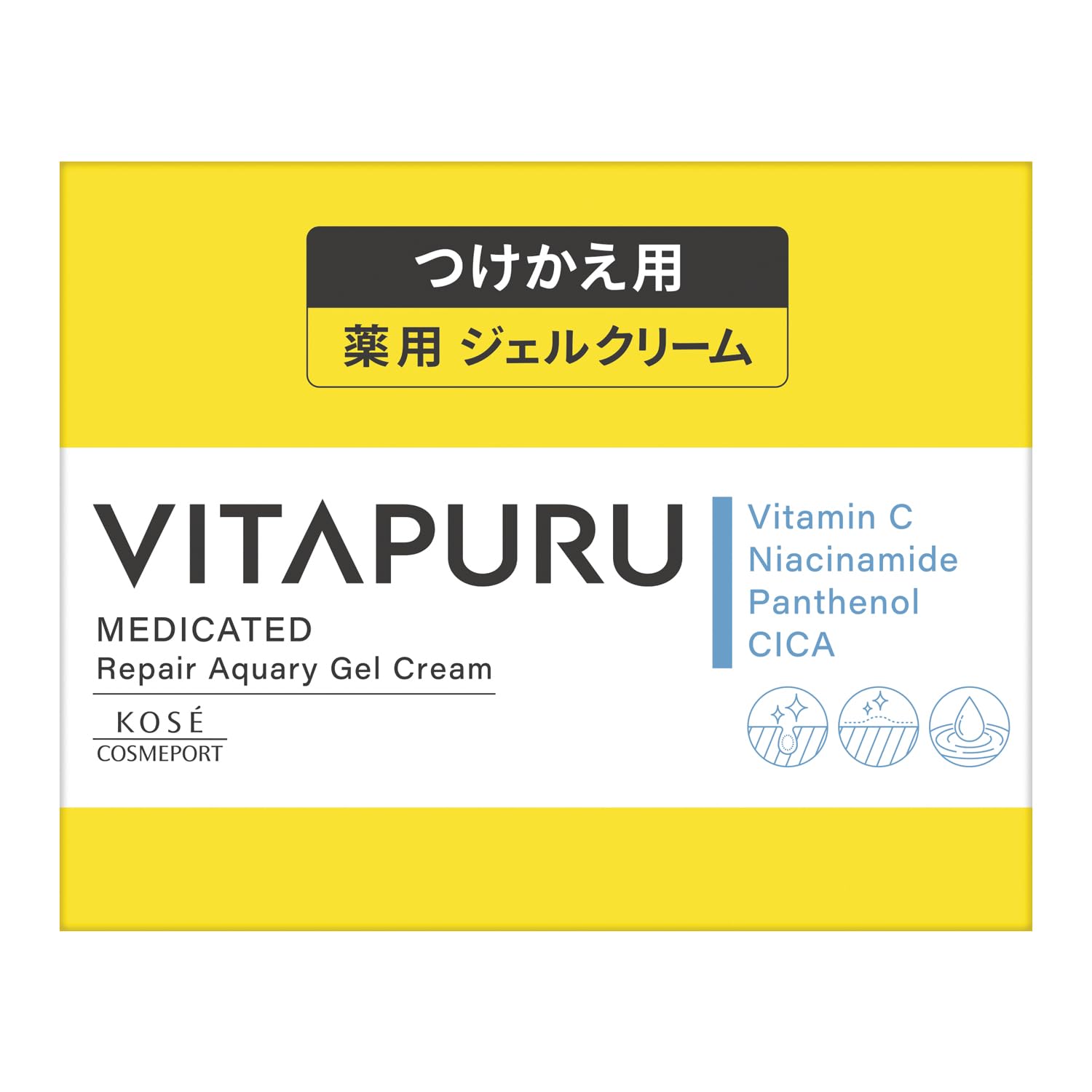 【まとめ買い】ビタプル　リペアアクアリージェルクリーム　つけかえ 容量90G×6点セット コーセーコスメポート 化粧品