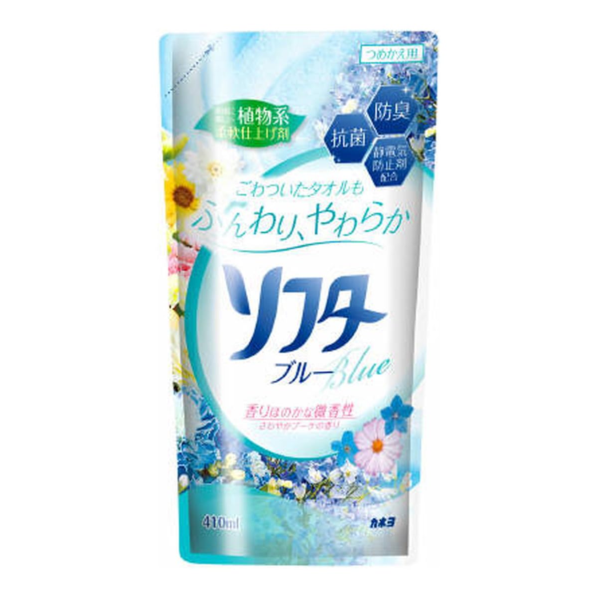 【まとめ買い】ソフター１／３ブルー　詰替　４１０ｍｌ 容量410ML×24点セット カネヨ石鹸 柔軟剤