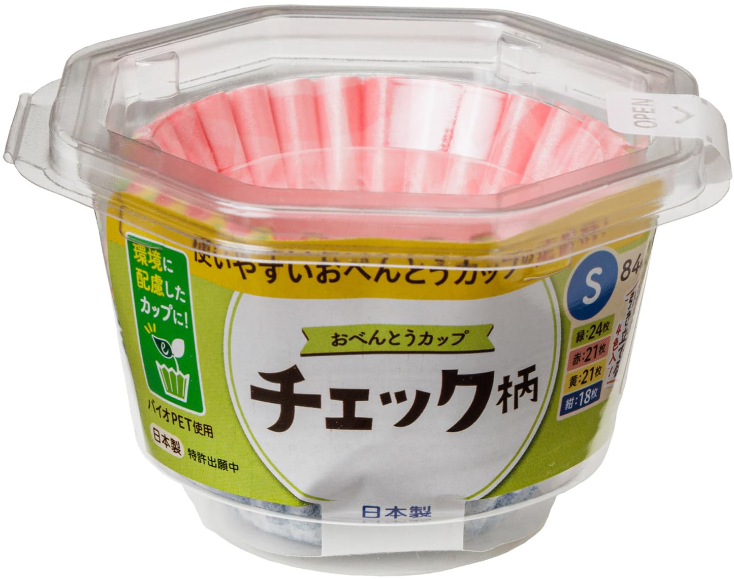 【まとめ買い】おべんとうカップチェック柄Ｓ４色８４枚入 容量84ﾏｲ×10点セット 東洋アルミ お弁当用品