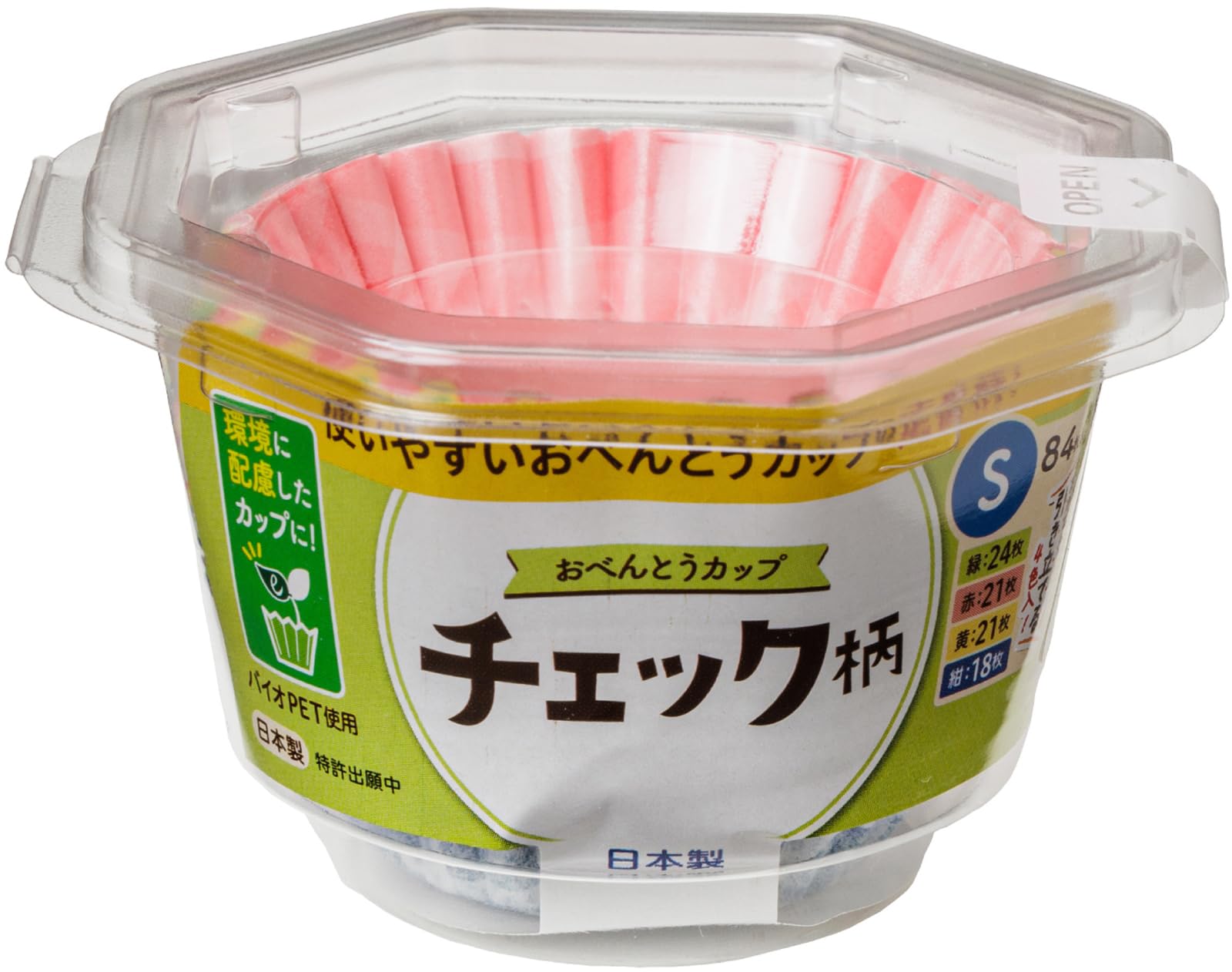 【まとめ買い】おべんとうカップチェック柄Ｓ４色８４枚入 容量84ﾏｲ×10点セット 東洋アルミ お弁当用品