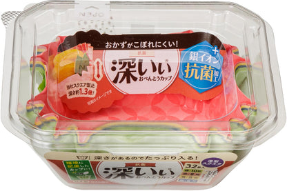 【まとめ買い】抗菌深いぃおべんとうカップ深型スクエア４色３２枚入 容量32ﾏｲ×10点セット 東洋アルミ お弁当用品