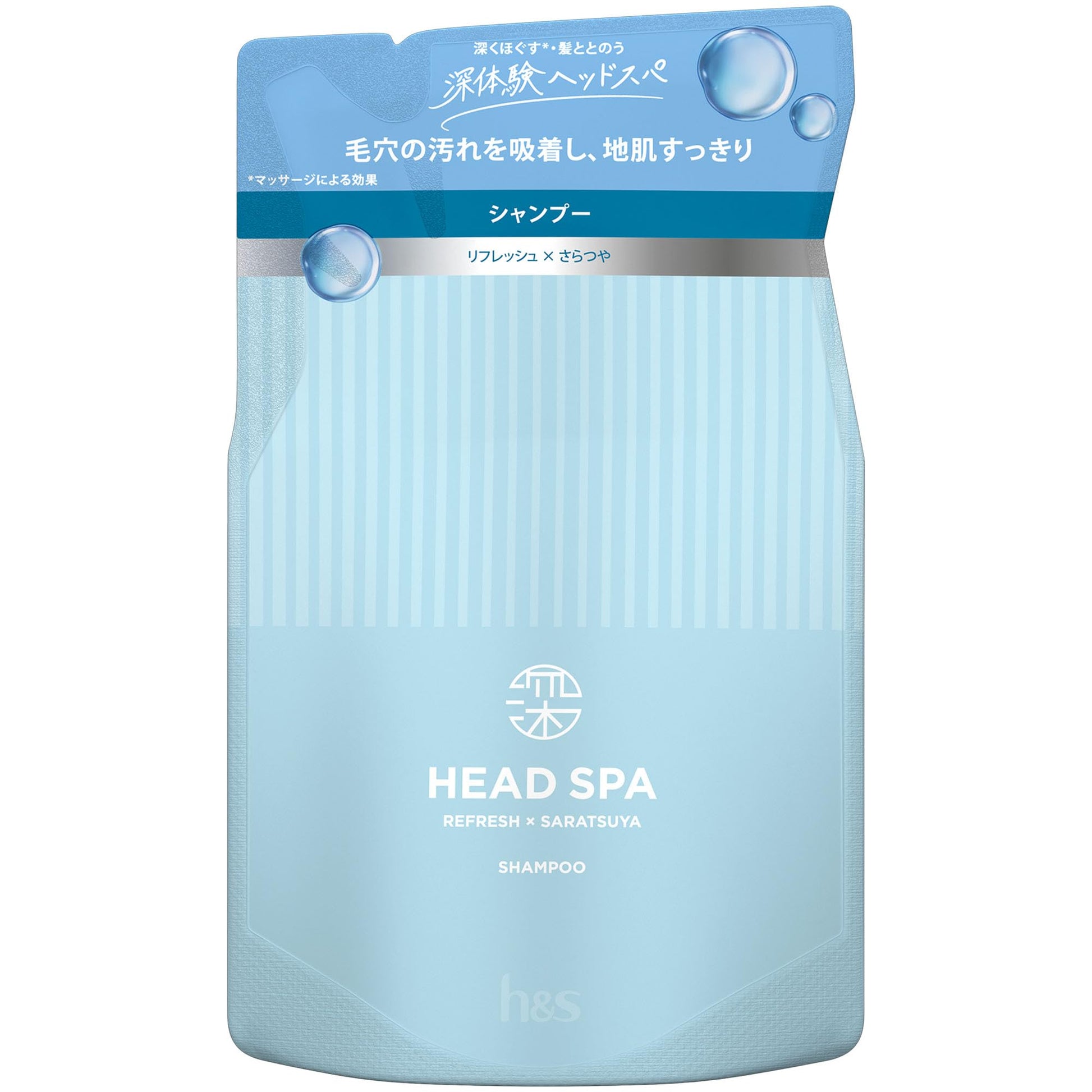 【まとめ買い】深体験ヘッドスパ　ｂｙ　ｈ＆ｓ　リフレッシュ×さらつや　シャンプー　つめかえ容量350G×12点セットシャンプー