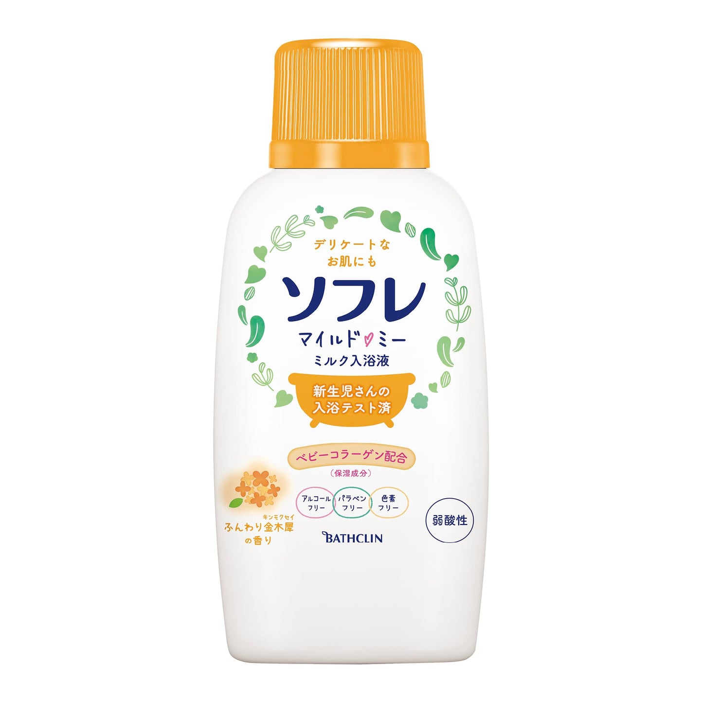 【まとめ買い】ソフレ　マイルド・ミー　ミルク入浴液　ふんわり金木犀の香り　７２０ＭＬ（本体） 容量720ML×12点セットバスクリン