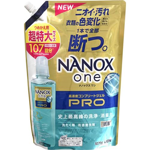 【まとめ買い】ＮＡＮＯＸ　ｏｎｅ　ＰＲＯ　つめかえ用超特大　１０７０ｇ 容量1070G×6点セット ライオン 衣料用洗剤