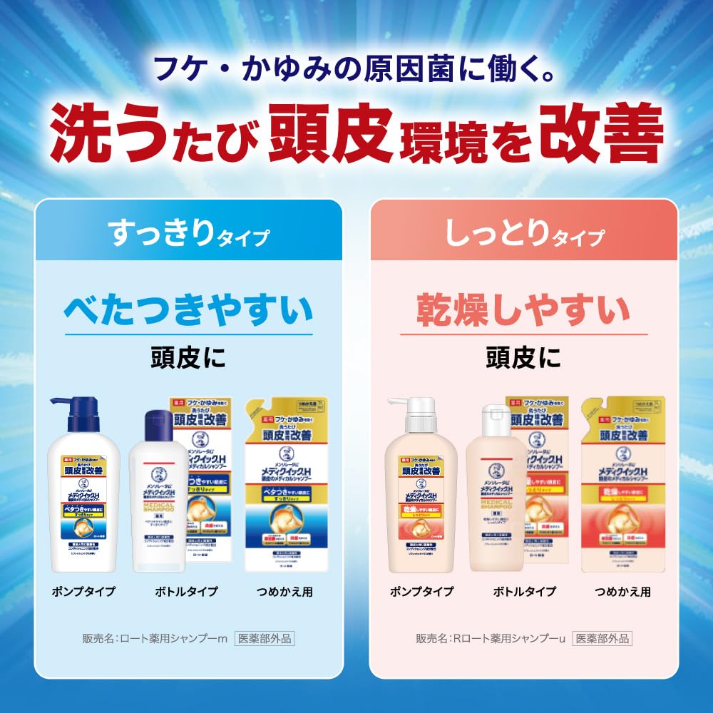 【まとめ買い】メディクイックＨ　頭皮のメディカルシャンプー　しっとり　ポンプ　３２０ｍＬ 容量320ML×20点セットロート製薬