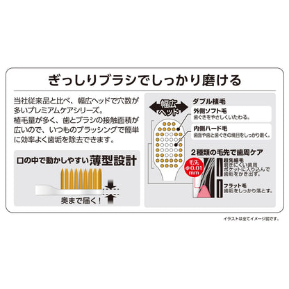 【まとめ買い】Ｂ－３６０１ＳＳ　プレミアムケアハブラシ・６列レギュラー　特にやわらかめ 容量1ホン×12点セットエビス 歯ブラシ