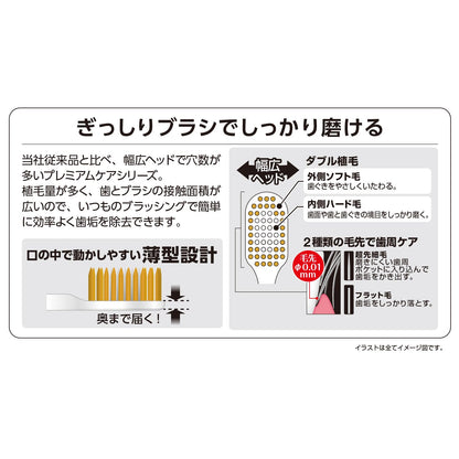 【まとめ買い】Ｂ－３６０２Ｓ　プレミアムケアハブラシ・６列ラージ　やわらかめ 容量1ホン×12点セット エビス 歯ブラシ