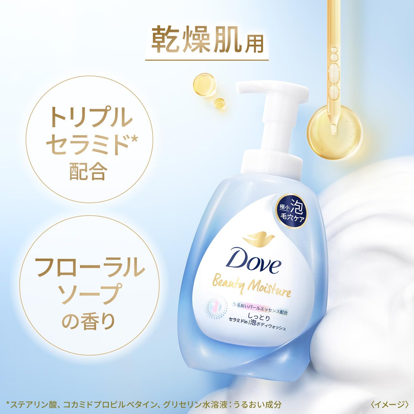 【まとめ買い】ダヴ　ビューティーモイスチャー　泡ボディウォッシュ　しっとり　つめかえ用　４３０ｇ