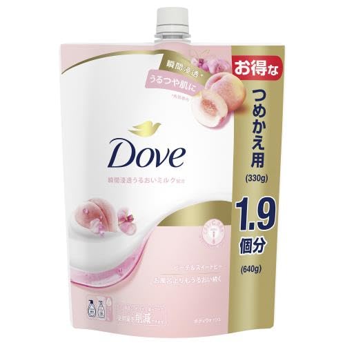 【まとめ買い】ダヴ　ボディウォッシュ　ピーチ＆スイートピー　つめかえ用　６４０ｇ 容量640G×9点セットユニリーバ ボディソープ