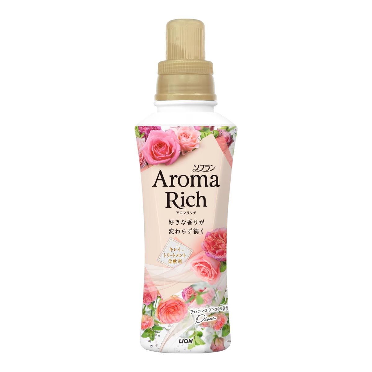 【まとめ買い】ソフラン　アロマリッチ　ダイアナ　本体　４８０ｍｌ 容量480ML×16点セット ライオン 衣料用洗剤