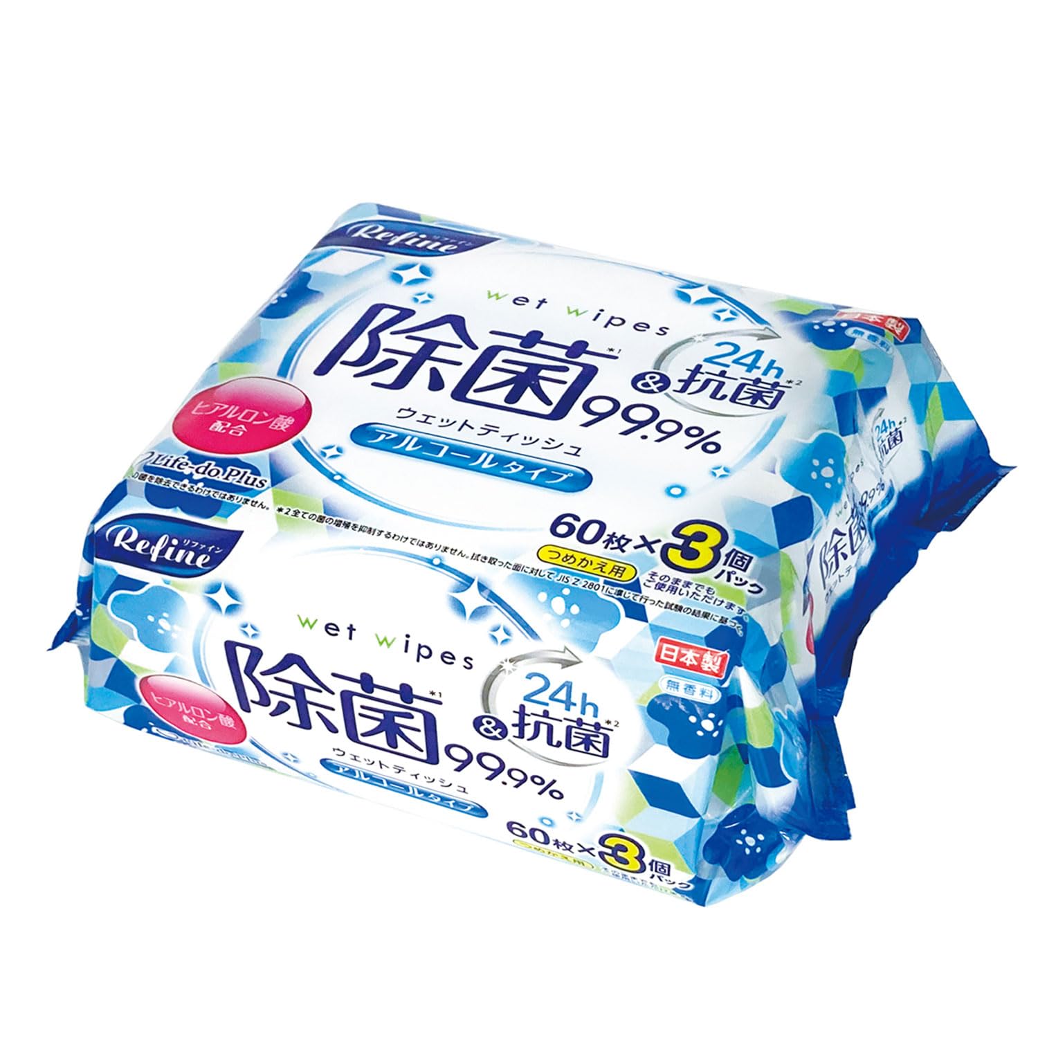 【まとめ買い】リファインアルコール６０枚３個 容量180ﾏｲ×16点セット ライフ堂 ウェットティッシュ