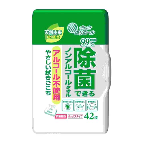 【まとめ買い】エリエール除菌できるノンアルコールタオルボックス本体４２枚 容量42ﾏｲ×12点セット大王製紙 ウェットティッシュ