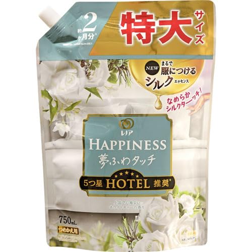 【まとめ買い】レノアハピネス夢ふわタッチ上品で心地よいホワイトティーの香り詰替用特大サイズ 容量750ML×8点セットＰ＆Ｇ