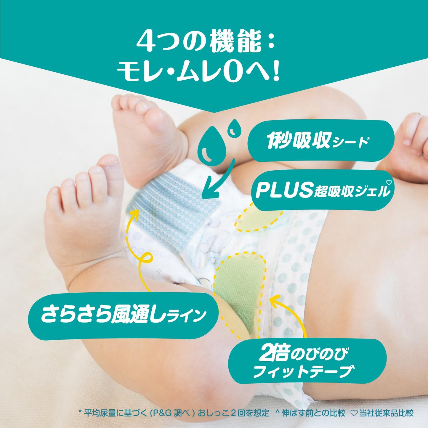 【まとめ買い】パンパース　さらさらケア　テープ　ウルトラジャンボ　ウルトラジャンボ 容量82ﾏｲ×4点セット Ｐ＆Ｇ オムツ