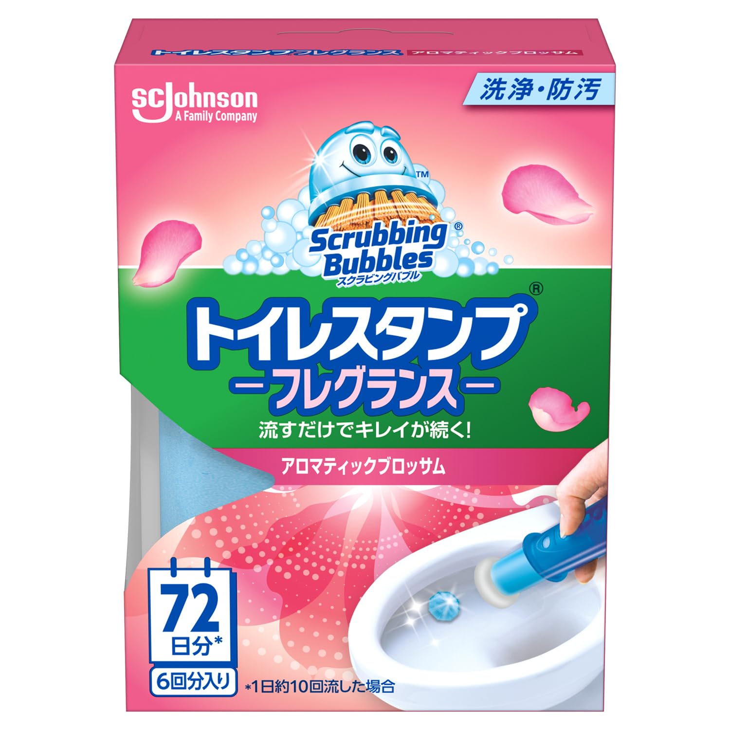 【まとめ買い】スクラビングバブル　トイレスタンプフレグランス　アロマティックブロッサム本体