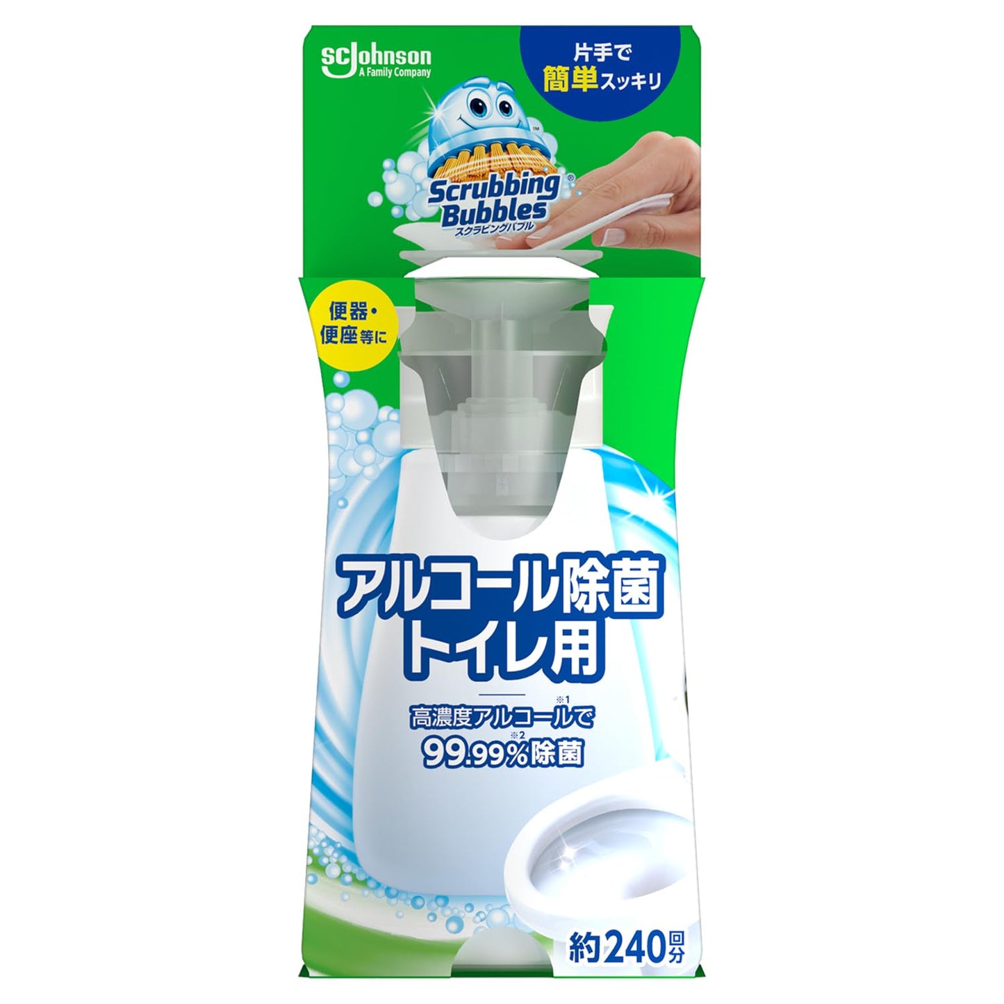 【まとめ買い】スクラビングバブル　アルコール除菌トイレ用　本体 容量300ML×12点セット ジョンソン 住居洗剤・トイレ用