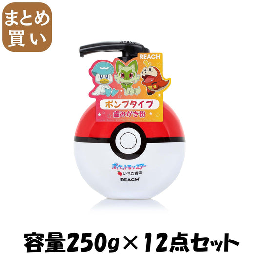 【まとめ買い】リーチキッズポンプ歯みがき　いちご香味 容量250G×12点セット 銀座ステファニー 歯磨き