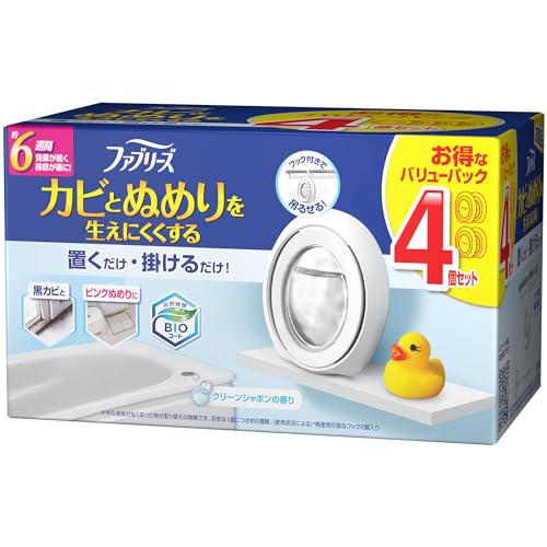 【まとめ買い】ファブリーズお風呂用防カビ剤　クリーンシャボンの香り　４個パック 容量7ML×6点セット Ｐ＆Ｇ