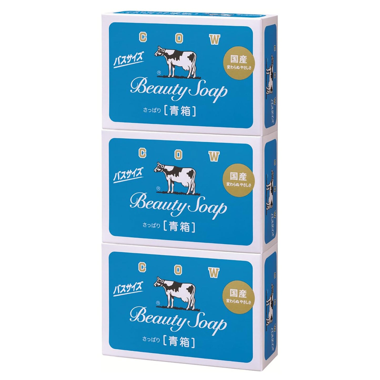 【まとめ買い】カウブランド　青箱　バスサイズ　３コパック 容量3コ×24点セット 牛乳石鹸共進社 石鹸