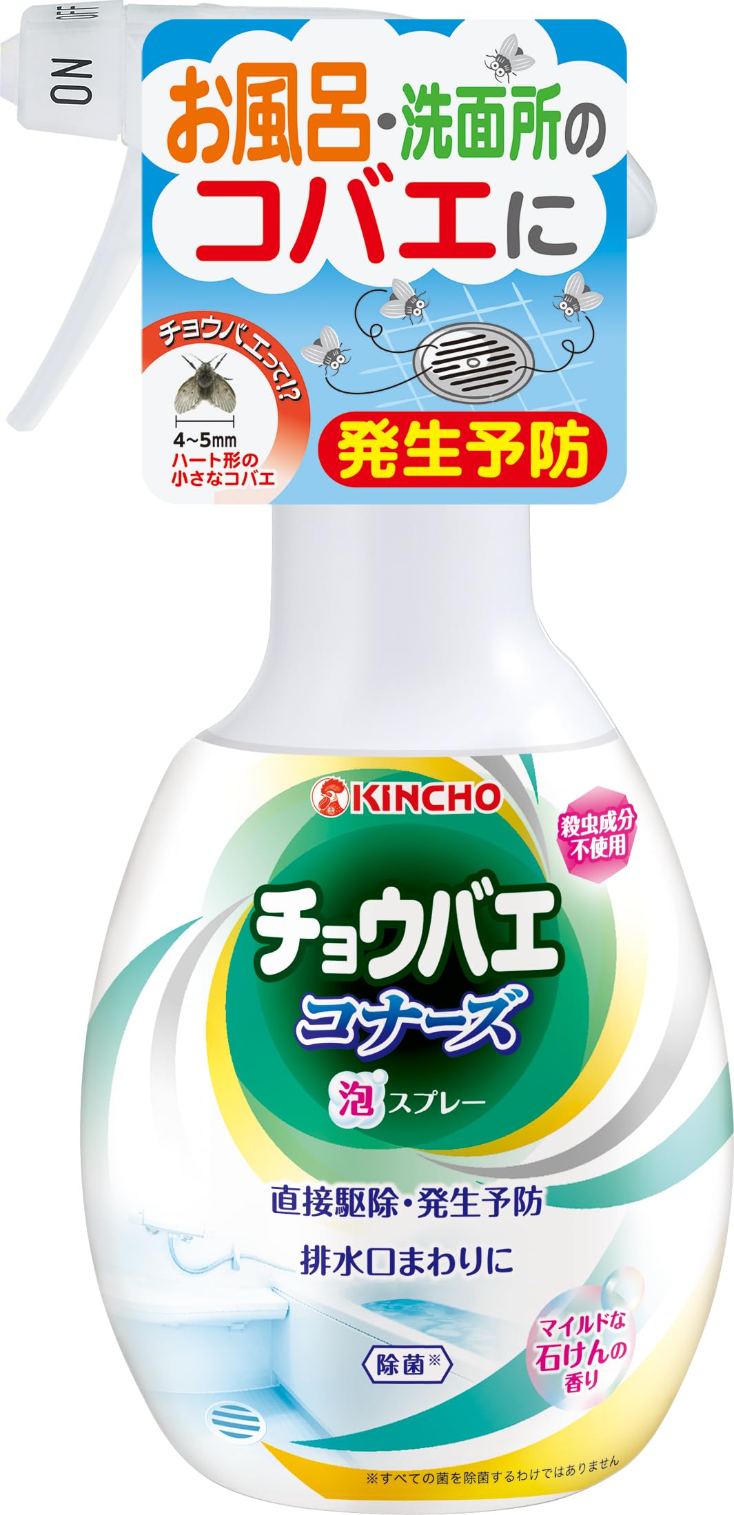 【まとめ買い】チョウバエコナーズ泡スプレーＶ３００ＭＬ 容量300ML×24点セット 大日本除虫菊（金鳥） 殺虫剤