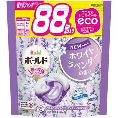 【まとめ買い】ボールドジェルボール４Ｄ心安らぐホワイトラベンダー＆ジャスミンの香り　つめかえ超メガジャンボサイズ