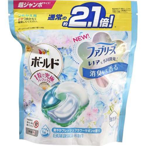 【まとめ買い】ボールドジェルボール４Ｄ爽やかフレッシュフラワーサボンの香り　つめかえ超ジャンボサイズ