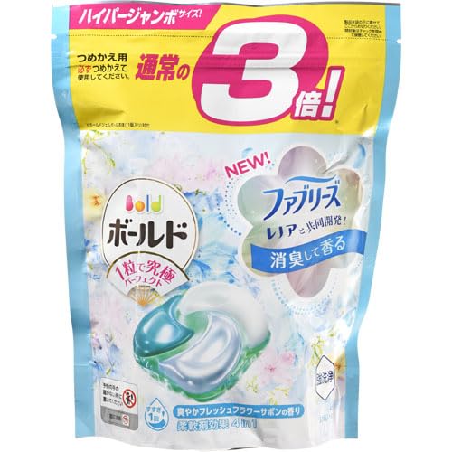 【まとめ買い】ボールドジェルボール４Ｄ爽やかフレッシュフラワーサボンの香り　つめかえハイパージャンボサイズ