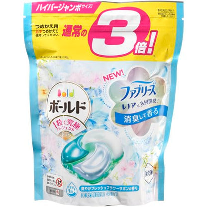 【まとめ買い】ボールドジェルボール４Ｄ爽やかフレッシュフラワーサボンの香り　つめかえハイパージャンボサイズ