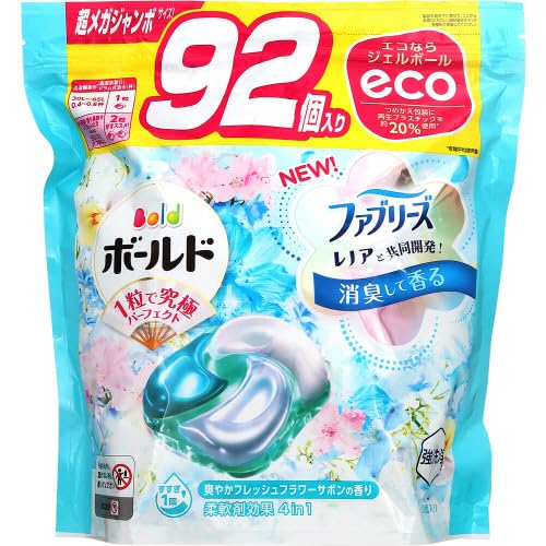 【まとめ買い】ボールドジェルボール４Ｄ爽やかフレッシュフラワーサボンの香り　つめかえ超メガジャンボサイズ
