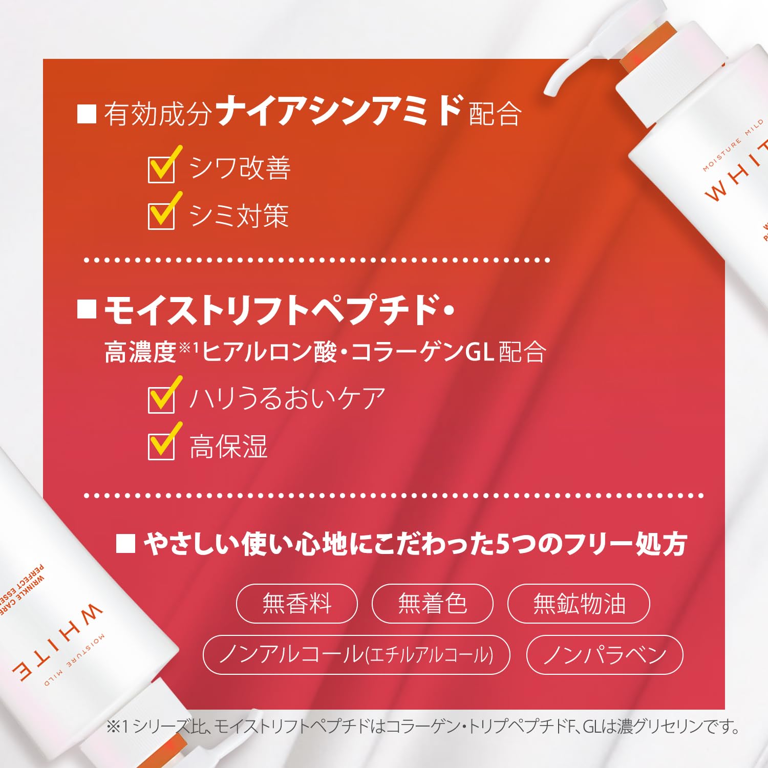 【まとめ買い】モイスチュアマイルド　ホワイト　リンクルケア　パーフェクトエッセンス 容量230ML×6点セット化粧品