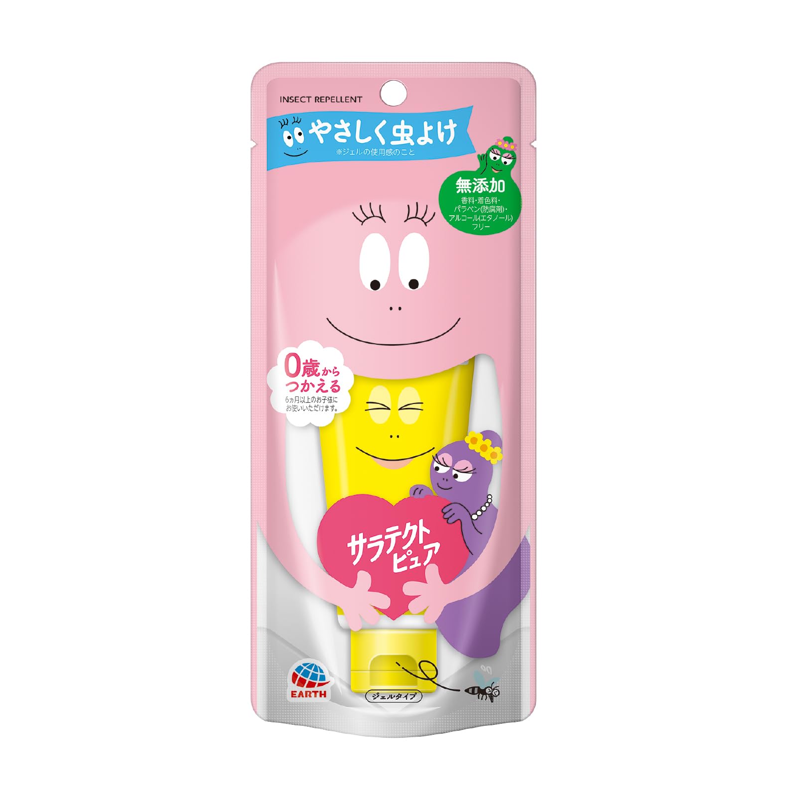 【まとめ買い】サラテクト　ピュア　ジェル　バーバパパ　５０ｇ 容量50G×24点セット アース製薬 殺虫剤・虫よけ
