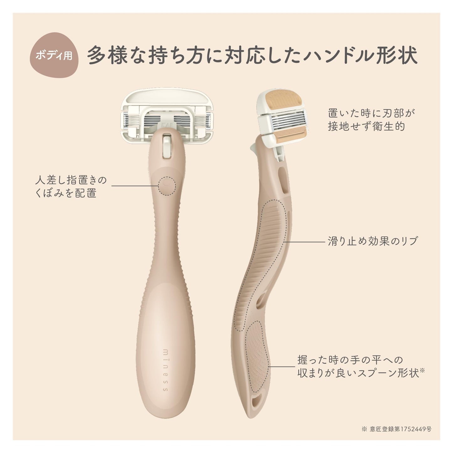 【まとめ買い】ＧＡ０１３０　ｍｉｎｅｓｓ　ボディ用カミソリ　替刃２個付 容量2ｺ×6点セット 貝印 女性用カミソリ