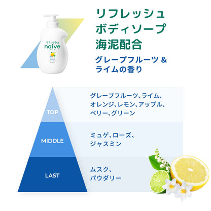 【まとめ買い】ナイーブ　リフレッシュ　ボディソープ（海泥配合）　詰替用 容量360ML×18点セットクラシエホームプロダクツ販売