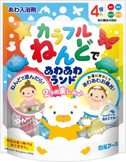 【まとめ買い】カラフルねんどであわあわランド 容量4ｺ×24点セット 白元ア―ス 入浴剤