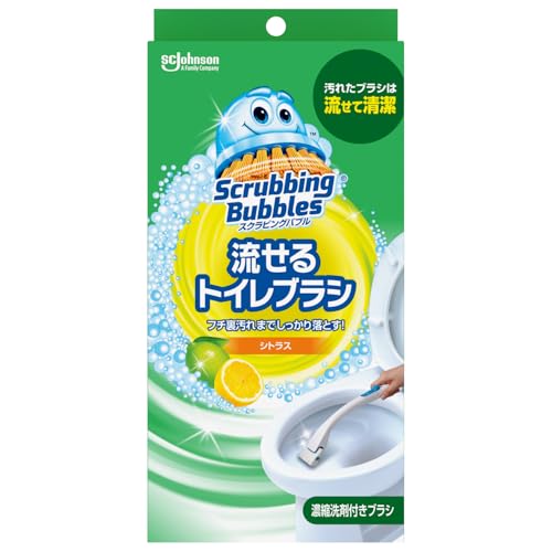【まとめ買い】スクラビングバブル　流せるトイレブラシ　シトラス本体 容量1ｺ×20点セット ジョンソン 住居洗剤・トイレ用