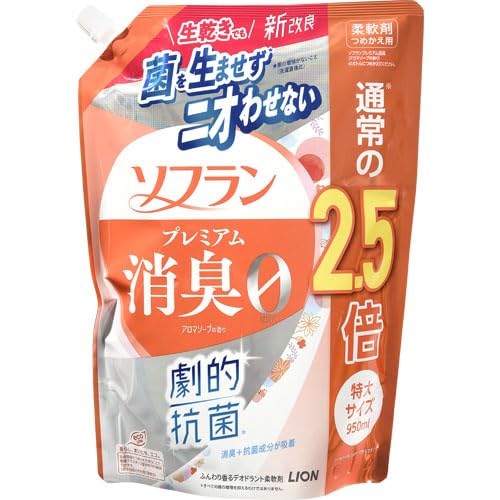 【まとめ買い】ソフラン　プレミアム消臭　アロマソープの香り　つめかえ用特大　９５０ｍｌ 容量950ML×6点セット ライオン