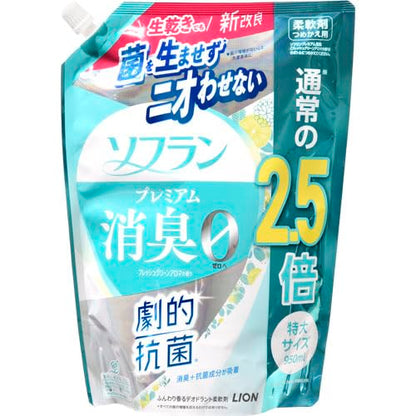 【まとめ買い】ソフラン　プレミアム消臭　フレッシュグリーンアロマの香り　つめかえ用特大　９５０ｍｌ 容量950ML×6点セットライオン