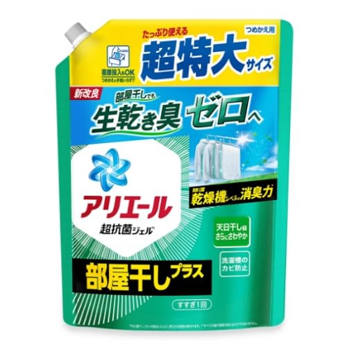 【まとめ買い】アリエールジェル部屋干しプラス　つめかえ超特大サイズ 容量815G×8点セット Ｐ＆Ｇ 衣料用洗剤
