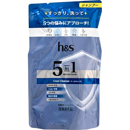 【まとめ買い】ｈ＆ｓ　５ｉｎ１　クールクレンズ　シャンプー　つめかえ 容量290G×14点セット Ｐ＆Ｇ シャンプー