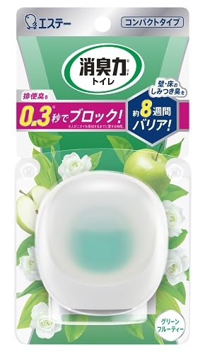 【まとめ買い】消臭力　コンパクト　トイレ用　本体　グリーンフルーティー 容量1ｺ×21点セット エステー 芳香剤・トイレ用
