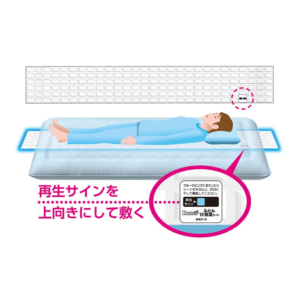 【まとめ買い】ドライ＆ドライＵＰ　ふとんＷ除湿シート 容量1ﾏｲ×9点セット 白元アース 除湿剤