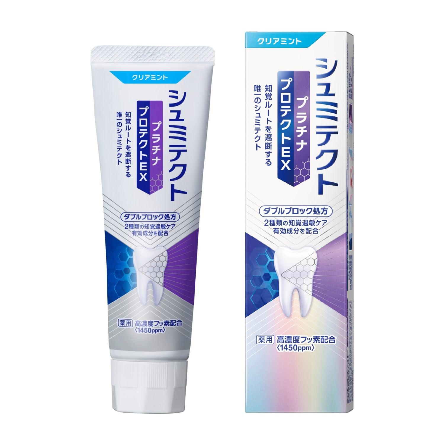 【まとめ買い】薬用シュミテクト　プラチナプロテクトＥＸ　クリアミント〈１４５０ｐｐｍ〉　９０ｇ 容量90G×6点セット歯磨き