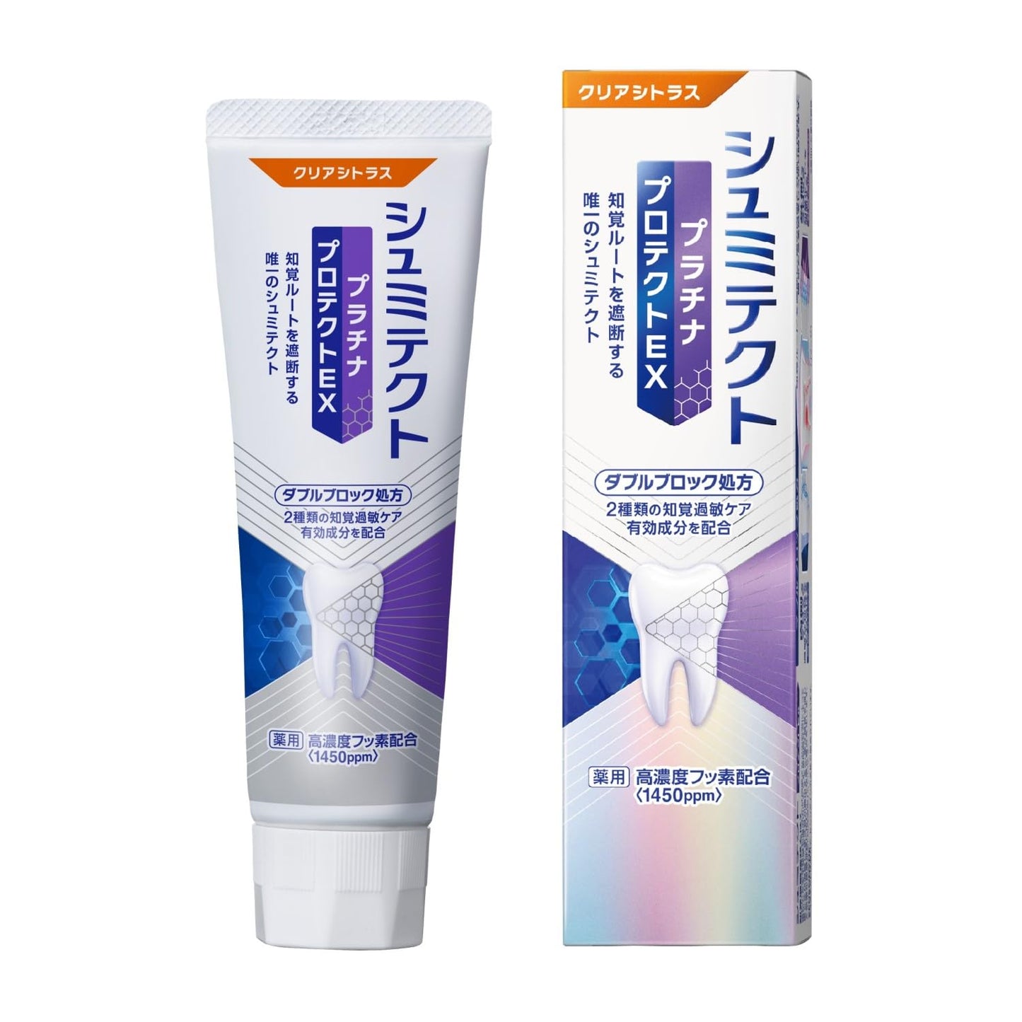 【まとめ買い】薬用シュミテクト　プラチナプロテクトＥＸ　クリアシトラス〈１４５０ｐｐｍ〉　９０ｇ 容量90G×6点セット歯磨き