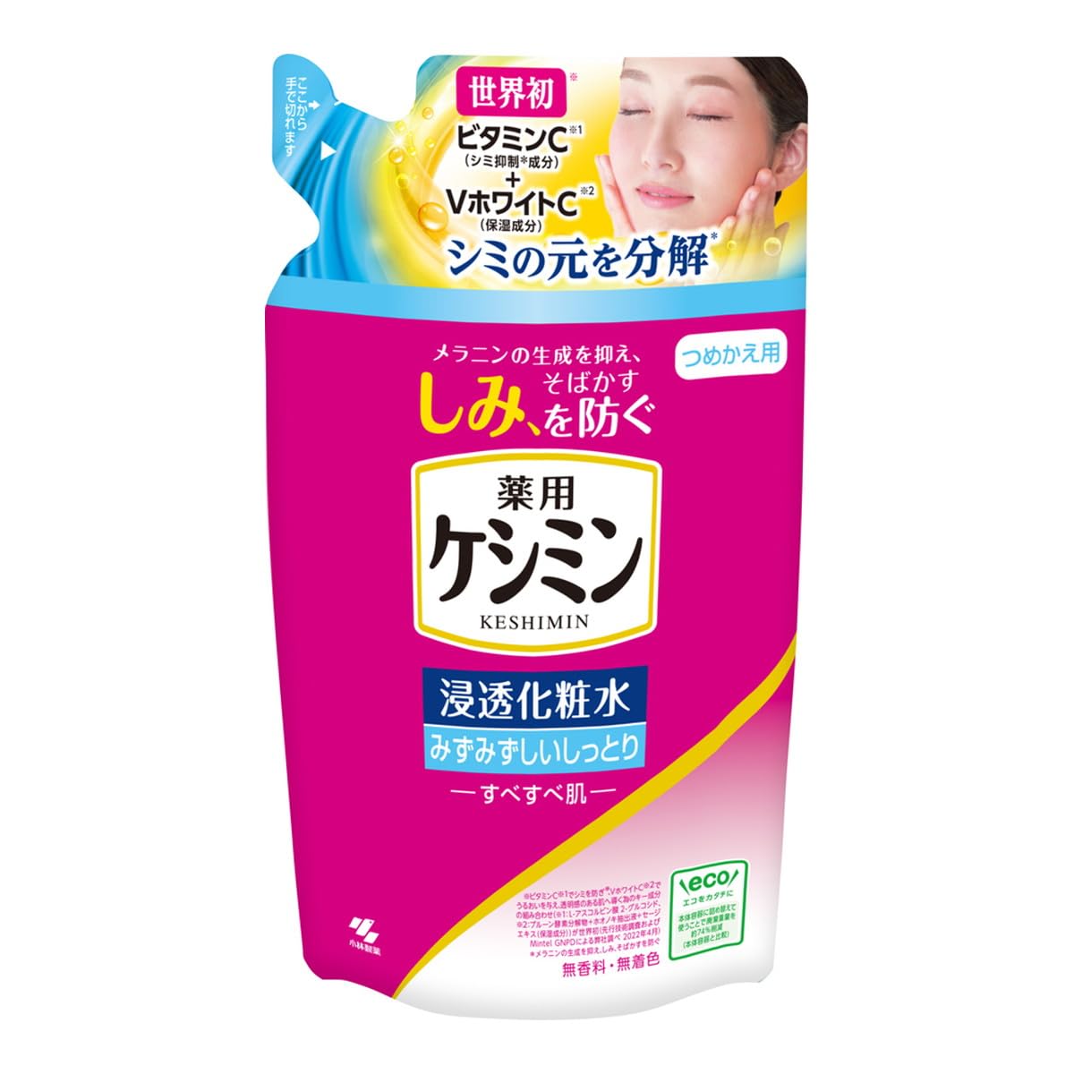 【まとめ買い】ケシミン浸透化粧水みずみずしいしっとり詰替用１４０ｍｌ 容量140ML×28点セット 小林製薬 化粧水・ローション