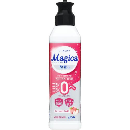 【まとめ買い】ＣＨＡＲＭＹ　Ｍａｇｉｃａ　酵素＋（プラス）フレッシュピーチの香り本体 容量220ML×24点セットライオン 食器用洗剤