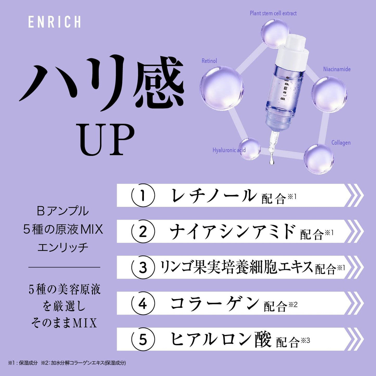 【まとめ買い】Ｂアンプル　５種の原液ＭＩＸ　エンリッチ 容量10ML×6点セット コスメテックスローランド 化粧品